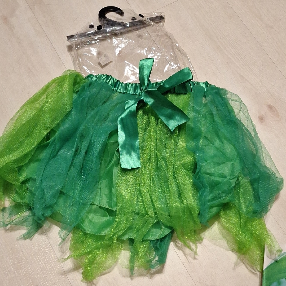Green Tulle Skirt with Bow